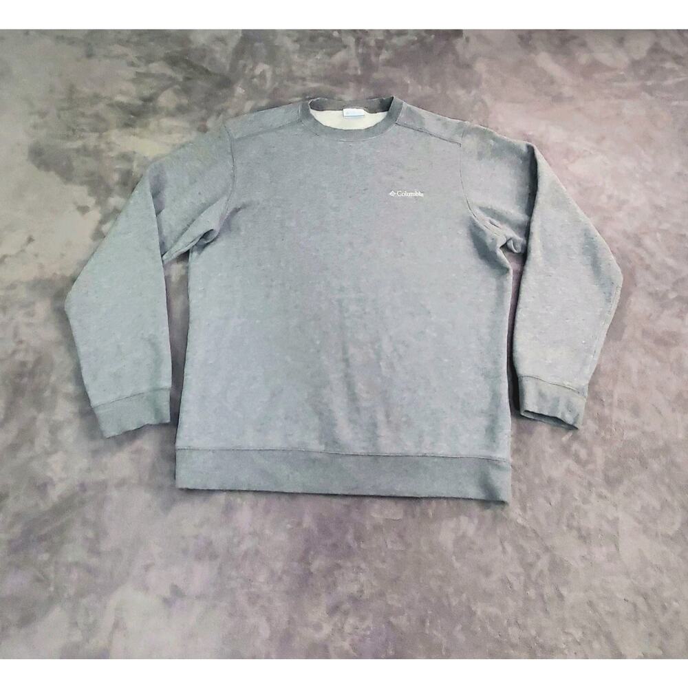 Columbia Sz M Sportswear Co Gray Pullover Long Sleeve Sweatshirt Winter C2-21